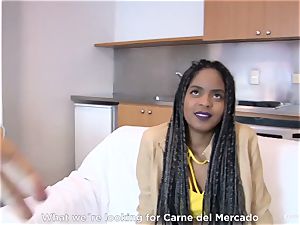 CARNE DEL MERCADO - black Latina Ana Ebano nailed deep