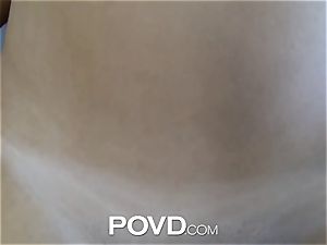 POVD - dark-haired teenage fellates and penetrates